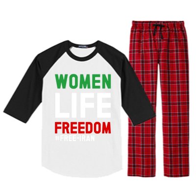 Free Iran Life Freedom Stand With Persian Funny Gift Raglan Sleeve Pajama Set