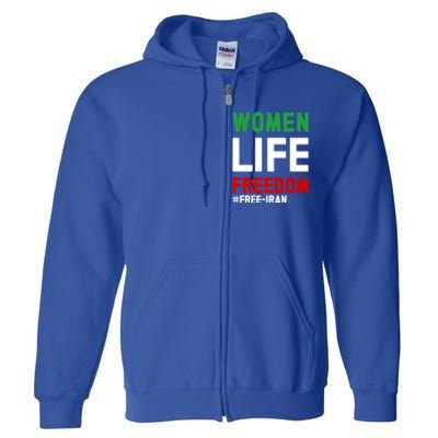 Free Iran Life Freedom Stand With Persian Funny Gift Full Zip Hoodie