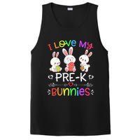 Funny I Love My Pre-K Bunnies teacher Easter Bunny Egg PosiCharge Competitor Tank