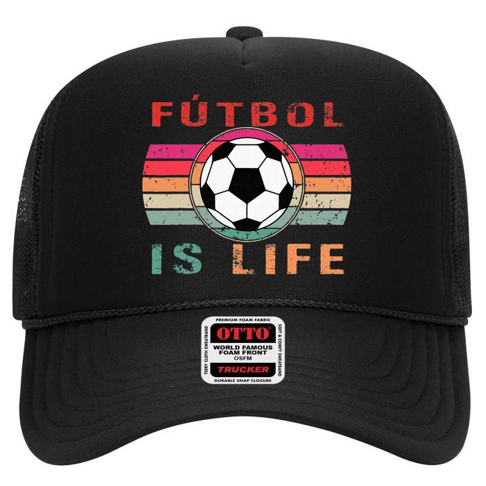 Futbol Is Life Futbol Is Life Vintage High Crown Mesh Back Trucker Hat