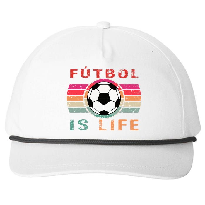 Futbol Is Life Futbol Is Life Vintage Snapback Five-Panel Rope Hat