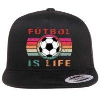 Futbol Is Life Futbol Is Life Vintage Flat Bill Trucker Hat