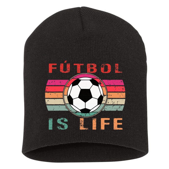 Futbol Is Life Futbol Is Life Vintage Short Acrylic Beanie