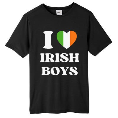 Funny I Love Irish I Red Heart British Ireland Tall Fusion ChromaSoft Performance T-Shirt