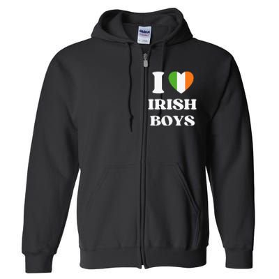 Funny I Love Irish I Red Heart British Ireland Full Zip Hoodie