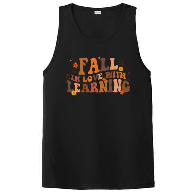 Fall In Love With Learning Fall Teacher Thanksgiving Retro PosiCharge Competitor Tank