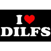 Funny I Love Dilfs I Heart Dilfs Red Heart Cool Bumper Sticker