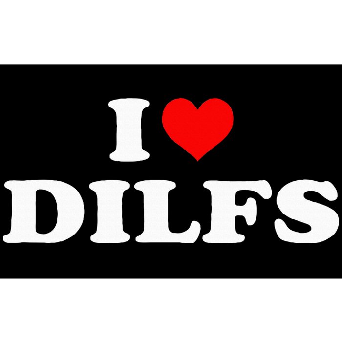 Funny I Love Dilfs I Heart Dilfs Red Heart Cool Bumper Sticker