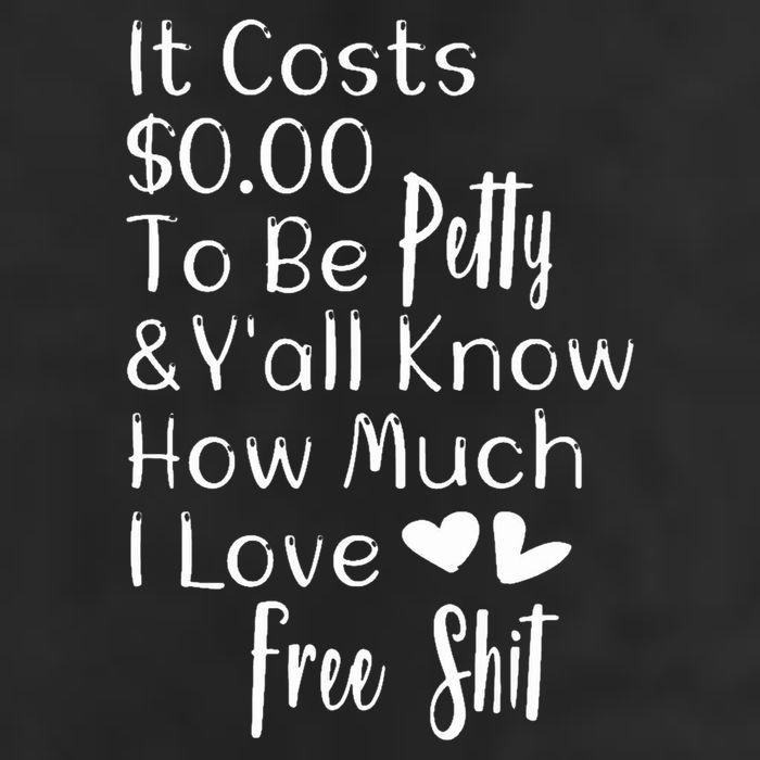 Funny I Love Free Shit Petty 7 Panel Mesh Trucker Snapback Hat