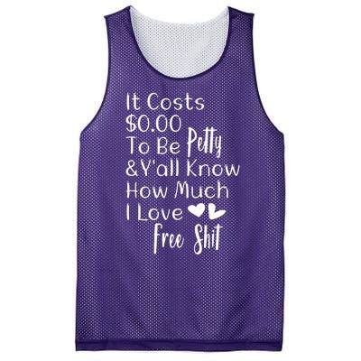 Funny I Love Free Shit Petty Mesh Reversible Basketball Jersey Tank