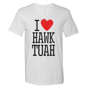 Funny I Love Hawk Tuah Heart Guy Spit Joke Wet That Thang V-Neck T-Shirt