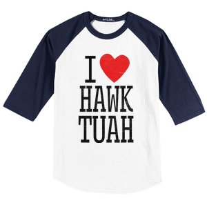 Funny I Love Hawk Tuah Heart Guy Spit Joke Wet That Thang Baseball Sleeve Shirt