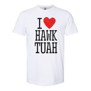 Funny I Love Hawk Tuah Heart Guy Spit Joke Wet That Thang Softstyle CVC T-Shirt