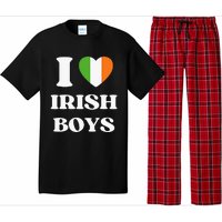 Funny I Love Irish I Red Heart British Ireland Pajama Set