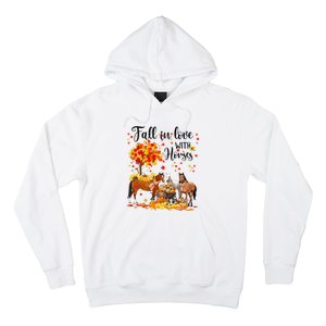 Fall In Love With Horses Autumn Fall Love Horse Thanksgiving Hoodie