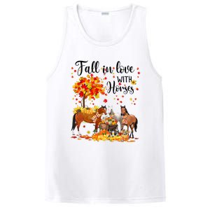 Fall In Love With Horses Autumn Fall Love Horse Thanksgiving PosiCharge Competitor Tank