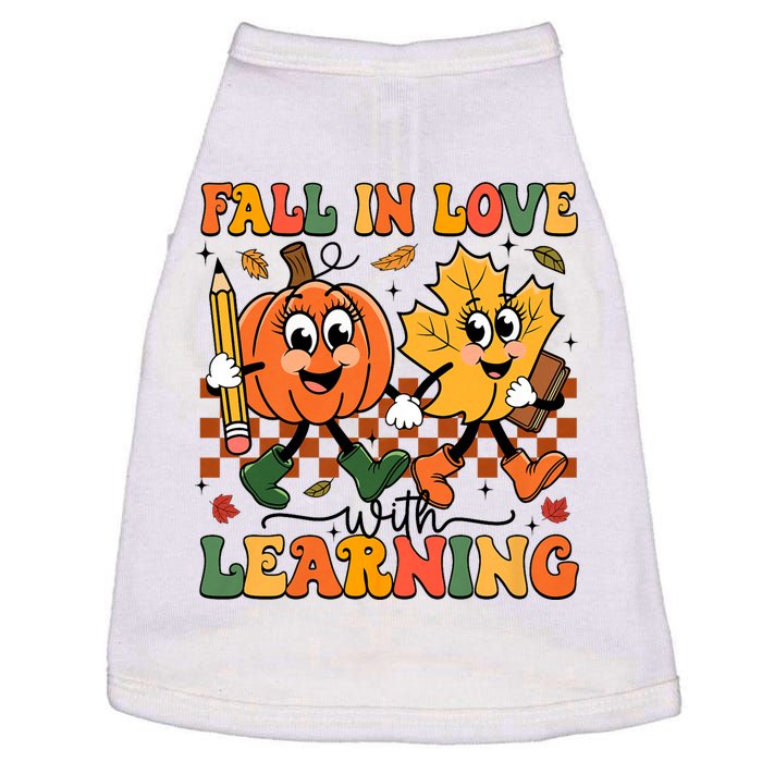 Fall In Love With Learning Thanksgiving Teacher Student Doggie Tank