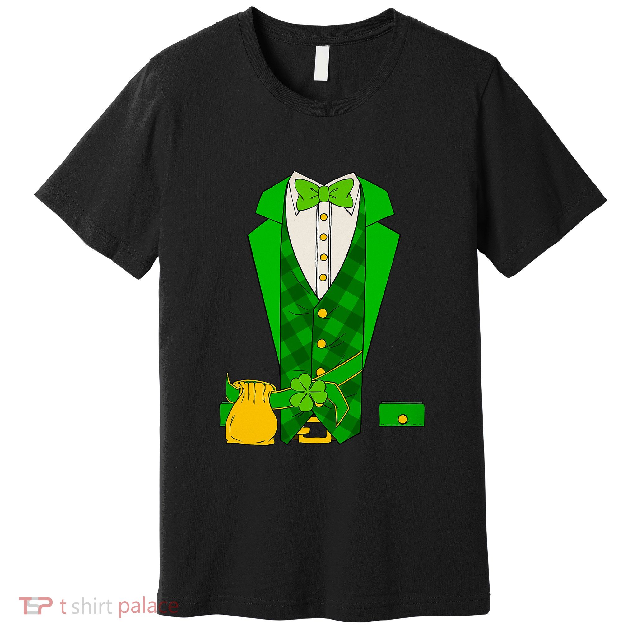 Funny Irish Leprechaun Costume Suit Tuxedo St. Patrick's Day Premium T-Shirt