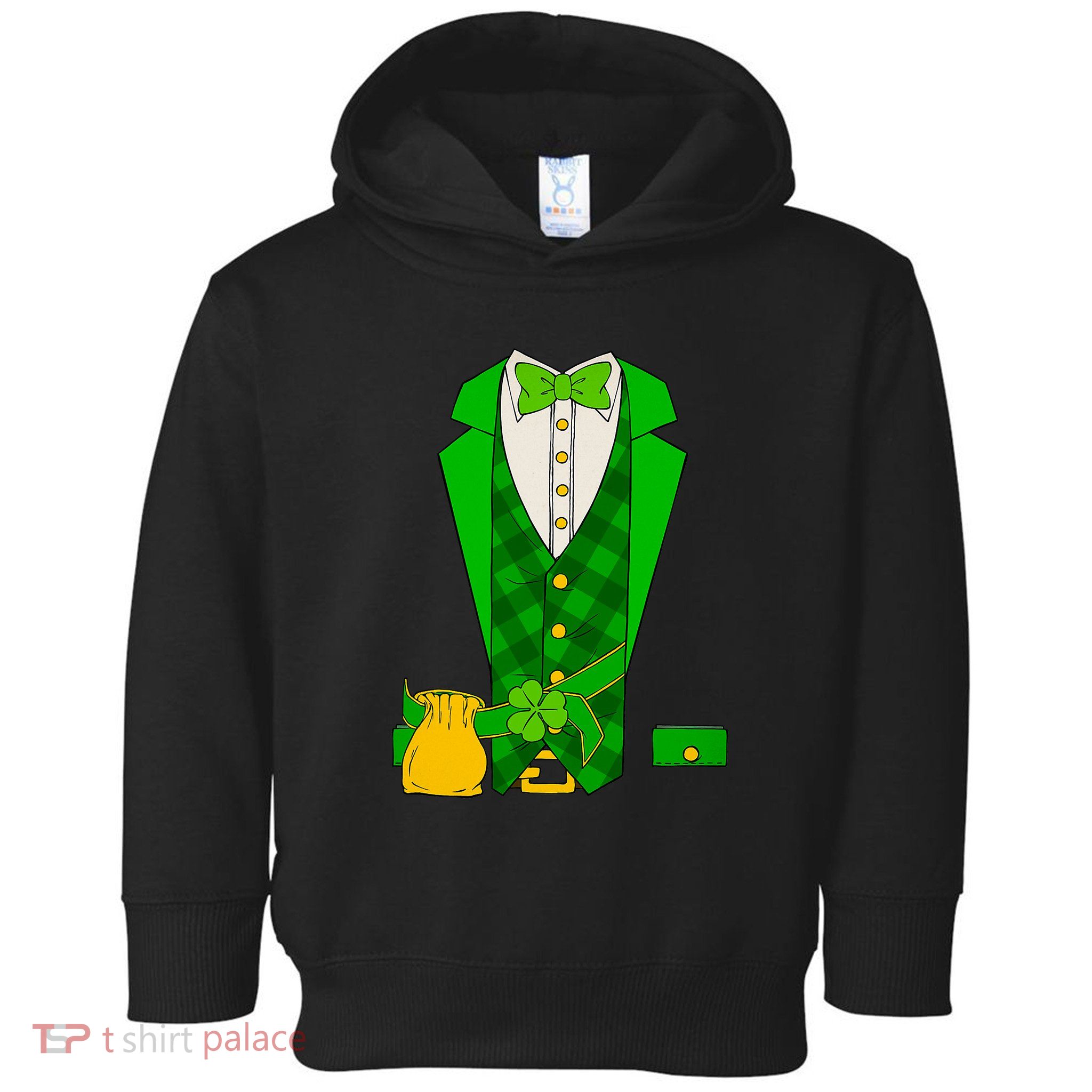 Funny Irish Leprechaun Costume Suit Tuxedo St. Patrick's Day Toddler Hoodie