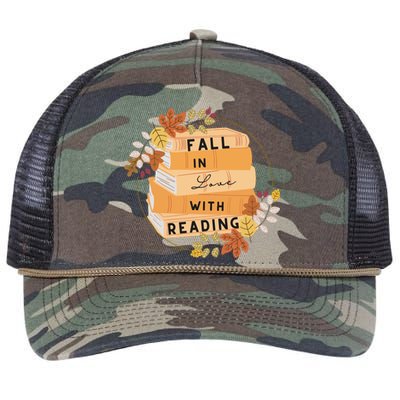 Fall In Love With Reading Book Lover Retro Rope Trucker Hat Cap