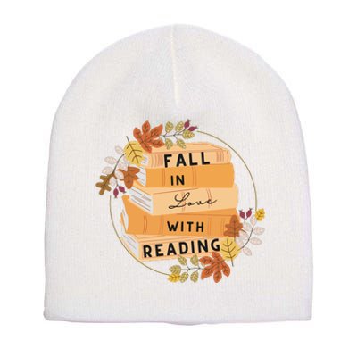 Fall In Love With Reading Book Lover Short Acrylic Beanie