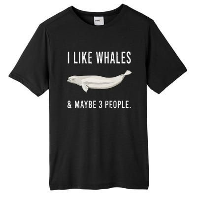 Funny I Like Beluga Whale And Maybe 3 People Tall Fusion ChromaSoft Performance T-Shirt