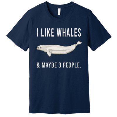 Funny I Like Beluga Whale And Maybe 3 People Premium T-Shirt