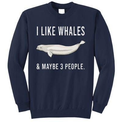 Funny I Like Beluga Whale And Maybe 3 People Tall Sweatshirt