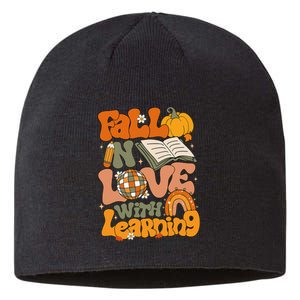 Fall In Love With Learning Autum Thanksgiving Gift Sustainable Beanie