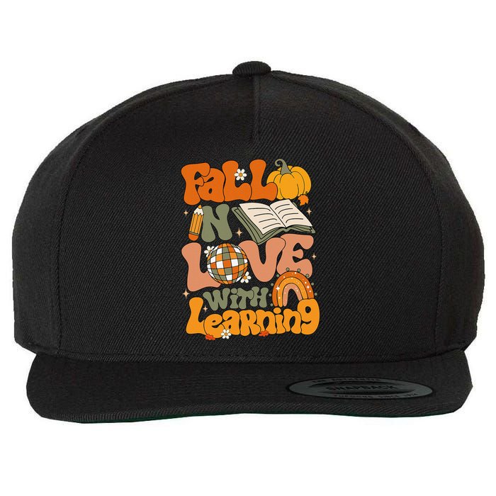 Fall In Love With Learning Autum Thanksgiving Gift Wool Snapback Cap