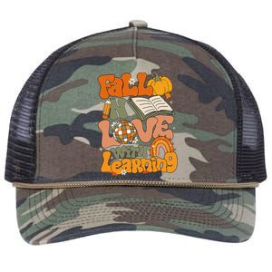 Fall In Love With Learning Autum Thanksgiving Gift Retro Rope Trucker Hat Cap