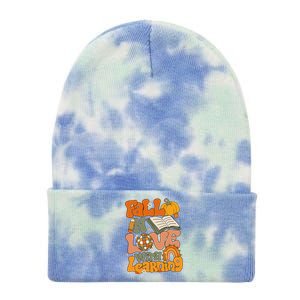 Fall In Love With Learning Autum Thanksgiving Gift Tie Dye 12in Knit Beanie