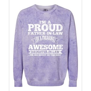 Father in Law Fathers Day from Daughter in Law Colorblast Crewneck Sweatshirt