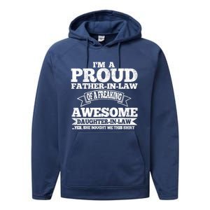 Father in Law Fathers Day from Daughter in Law Performance Fleece Hoodie