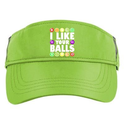 Funny I Like Your Balls Bingo Gambling Women Mothers Day Adult Drive Performance Visor