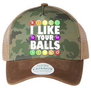 Funny I Like Your Balls Bingo Gambling Women Mothers Day Legacy Tie Dye Trucker Hat