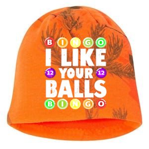 Funny I Like Your Balls Bingo Gambling Women Mothers Day Kati - Camo Knit Beanie