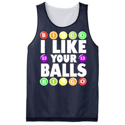 Funny I Like Your Balls Bingo Gambling Women Mothers Day Mesh Reversible Basketball Jersey Tank