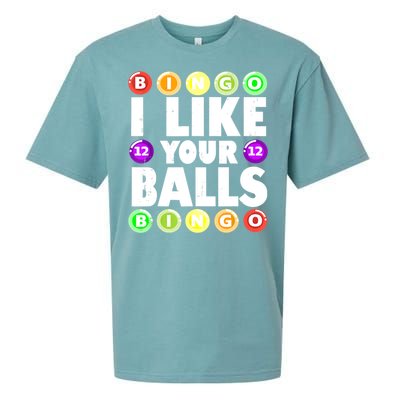 Funny I Like Your Balls Bingo Gambling Women Mothers Day Sueded Cloud Jersey T-Shirt