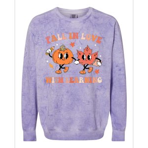 Fall In Love With Learning Autumn Cute Colorblast Crewneck Sweatshirt