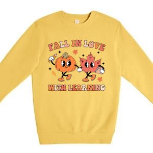 Fall In Love With Learning Autumn Cute Premium Crewneck Sweatshirt