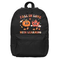 Fall In Love With Learning Autumn Cute 16 in Basic Backpack