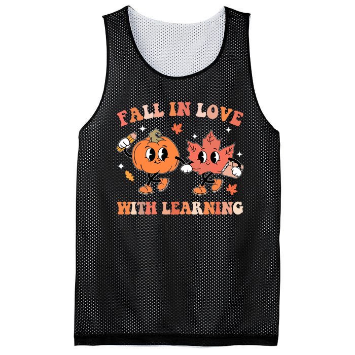 Fall In Love With Learning Autumn Cute Mesh Reversible Basketball Jersey Tank