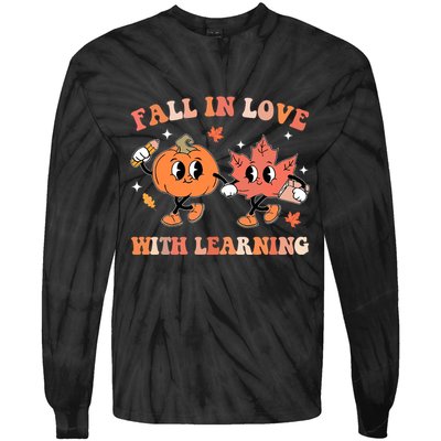 Fall In Love With Learning Autumn Cute Tie-Dye Long Sleeve Shirt
