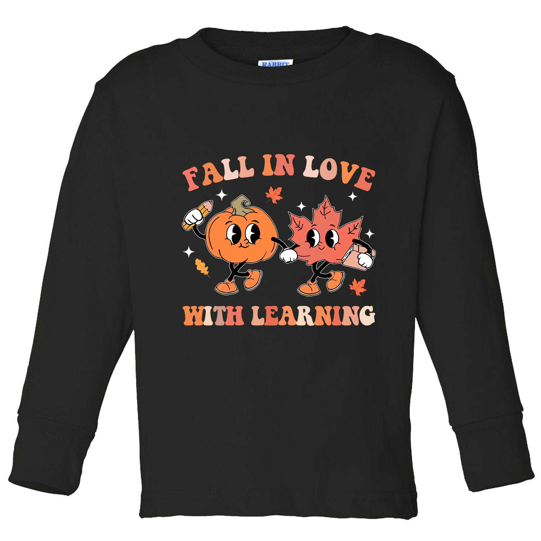Fall In Love With Learning Autumn Cute Toddler Long Sleeve Shirt