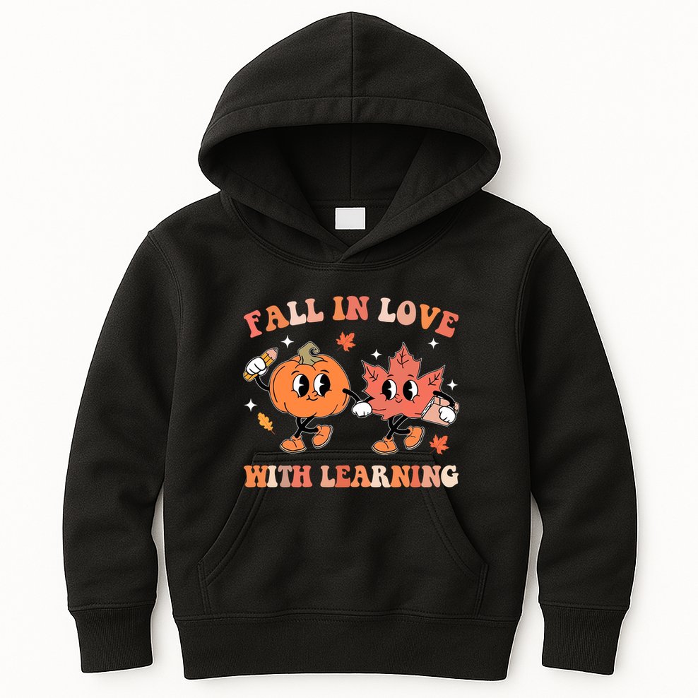 Fall In Love With Learning Autumn Cute Kids Hoodie