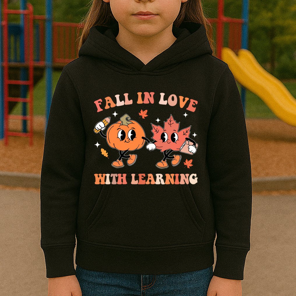 Fall In Love With Learning Autumn Cute Kids Hoodie