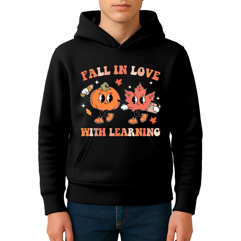Fall In Love With Learning Autumn Cute Kids Hoodie