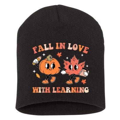 Fall In Love With Learning Autumn Cute Short Acrylic Beanie