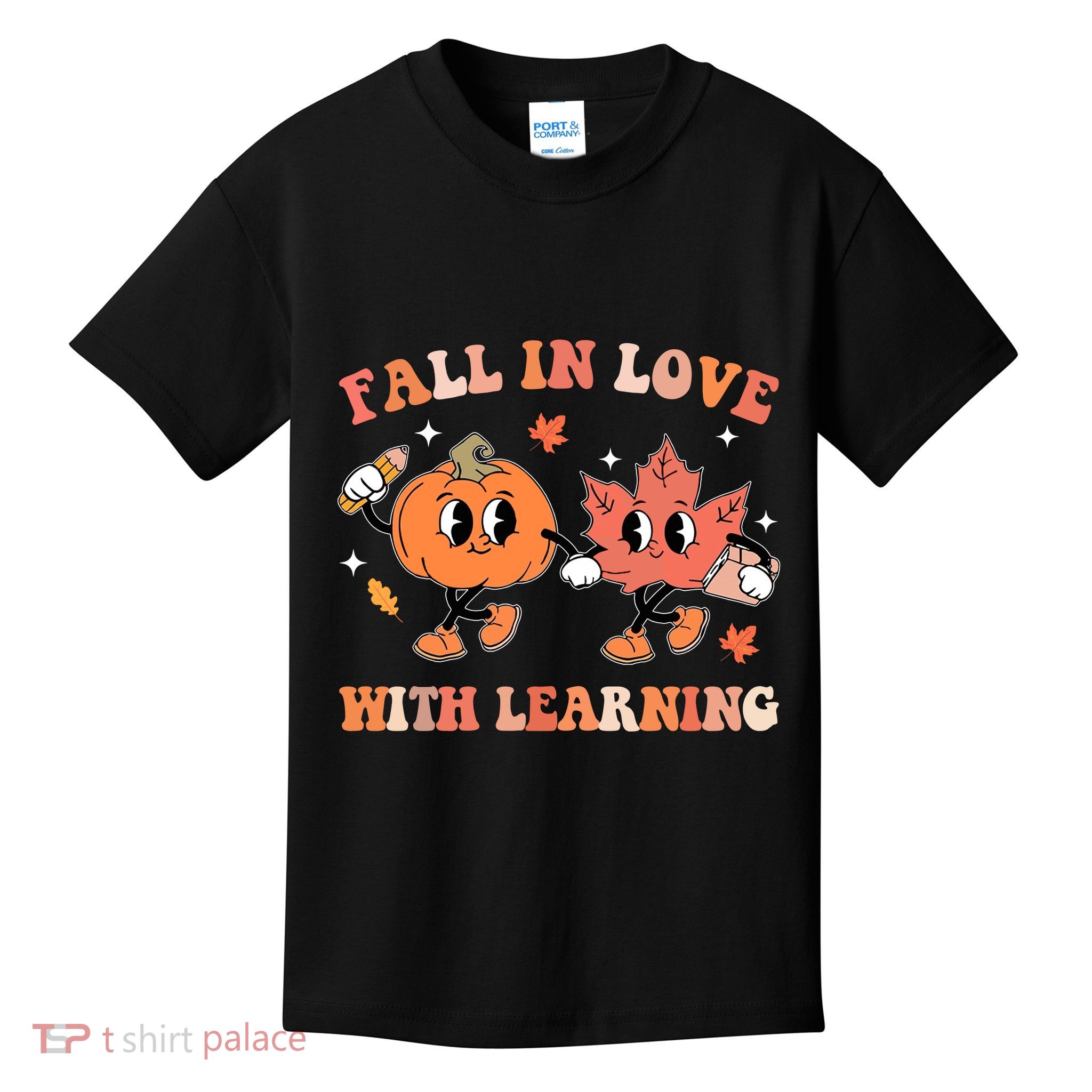 Fall In Love With Learning Autumn Cute Kids T-Shirt